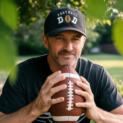 Cool Dad Hats with Funny Sayings Graphic Caps for Dads and Father's Day - color: Black - Football Dad
