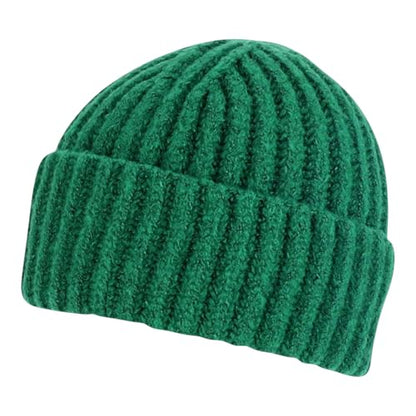 Heavyweight Thick Knit Warm Winter Beanie - color: Green