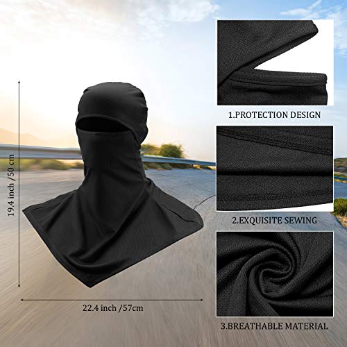 SATINIOR 3 Pcs Summer Balaclava - color: Black, Gray, Blue