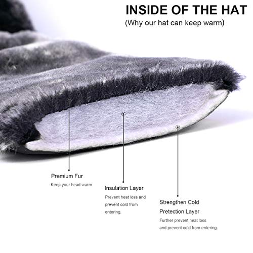Trapper Hat Winter Hats for Men Trooper Hunting Ski Hat Women Ear Flap Windproof Mask - color: Beige