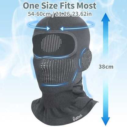 2 Pack Breathable Balaclava Ski Mask, Motorcy Helmet Liner Men Women - color: Black+Grey
