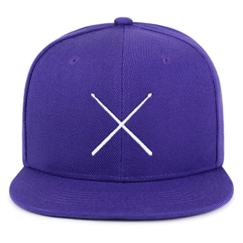 JPAK Drum Stick Hip-Hop Snapback Hat Embroidered Baseball Cap Drummer - color: 05. Purple