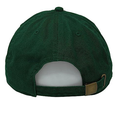 Glory Max 100% Cotton Baseball Cap Classic Plain Low Profile Golf Dad Hat Buckle Adjustable - color: Hunter Green