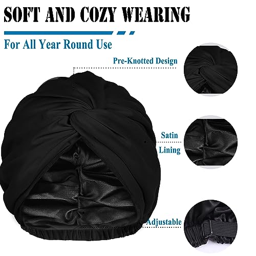 Slouchy Beanie Hip-Hop Soft Lightweight Summer Beanie Head Covering Adult Hats Cap for Men Women - color: D-turban-d1