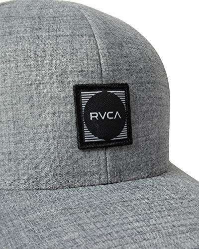RVCA Men's Flexfit Curved Brim Fitted Hat - color: Rvca Flexfit/Heather Grey, size: Small-Medium