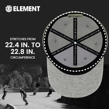 Element Unisex Adult Element Baseball Hat, Adult Flex Fit Active Sport Cap with Curved Brim - color: Heather