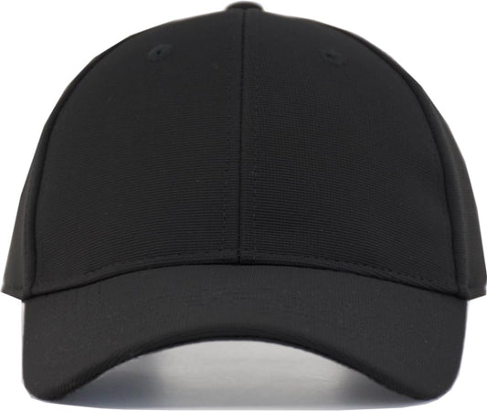 TSSGBL Men's Plain Baseball Hat - OSFM & XXL Big Head Fit，Adjustable Structured Ball Cap with Reflective Sandwich Brim - color: Solid Black, size: Medium-Large