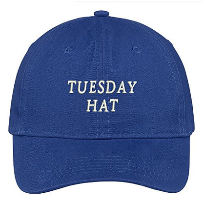 Trendy Apparel Shop Tuesday Hat Embroidered Soft Cotton Low Profile Dad Hat Baseball Cap - color: Royal