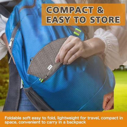 Men’s UV Sun Hat, Breathable Mesh Bucket Hat, Adjustable Chin Strap, Lightweight Foldable Outdoor Fishing Hiking Hat - color: #B32 Khaki, size: 7 1/4-7 5/8