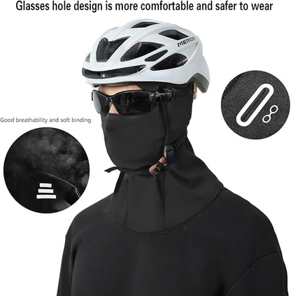 Balaclava Ski Mask, Warm Fleece Face Cover for Winter Cycling - color: Black Cashew