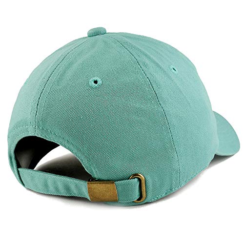 Trendy Apparel Shop Salty Embroidered Solid Adjustable Unstructured Dad Hat - color: Mint