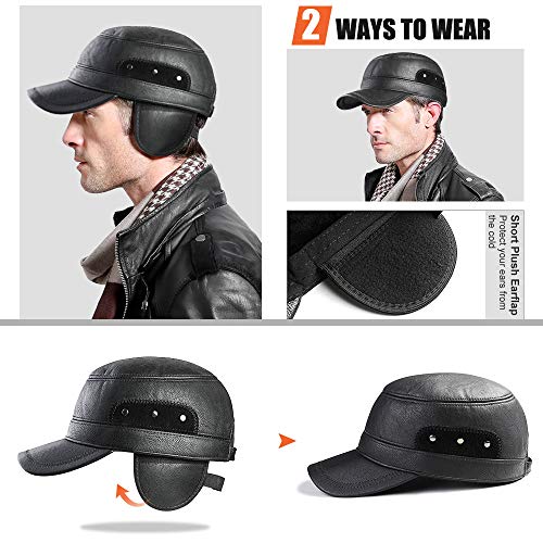 Sumolux Winter Leather Cap with Earflap