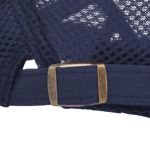 VOBOOM Men Mesh Newsboy Flat Cap Ivy Cabbie Newsboy Cap - color: Navy