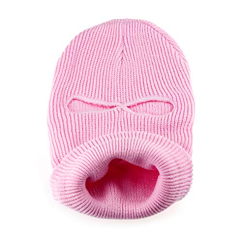 3-Hole Ski Face Mask Balaclava for Men and Women,Set of 2 - color: Pink