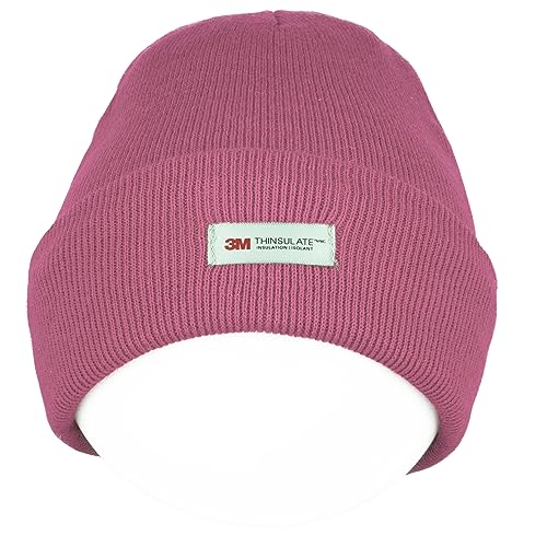 3M Thinsulate Women Men Unisex Knitted Thermal Winter Cap Casual Beanies - color: Light Pink
