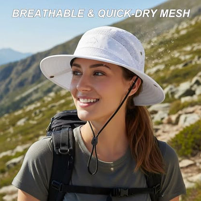 3Pcs Sun Bucket Hats for Women Men, Breathable Wide Brim UV Protection Fishing Hat Summer Outdoor Beach Hiking Hats - color: Beige + Light Grey + White