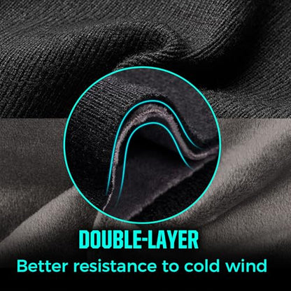WTACTFUL 1-2 Pack Ear Muffs Ear Warmers, Winter Extra Thick Fleece for Men - color: Black
