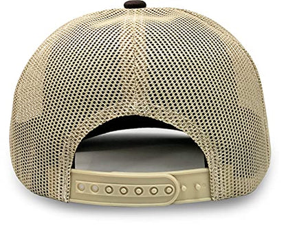 L2K Classics Plain Trucker Mesh Cap Baseball Cap - Mens Hats Trucker Hats for Men - color: Brown/Khaki