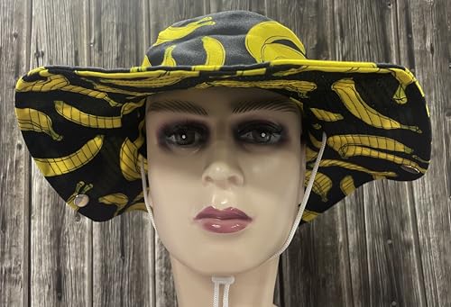 Funny Sun Hat for Men Women Wide Brim Bucket Hat Hiking Boonie Hat Summer Beach Fishing Caps - color: Banana