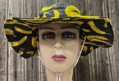 Funny Sun Hat for Men Women Wide Brim Bucket Hat Hiking Boonie Hat Summer Beach Fishing Caps - color: Banana