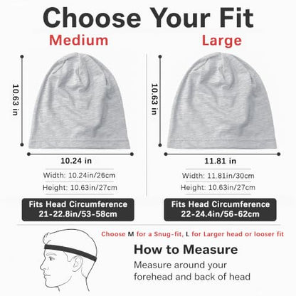 vidsel 100% Cotton Slouchy Beanie, Lightweight Summer Hats for Women Men - color: 1pc Light Gray, size: Medium
