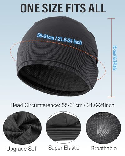 ROYBENS Cooling Skull Caps for Men, Cooling Hats for Women, Summer Beanie - color: Multicolor C