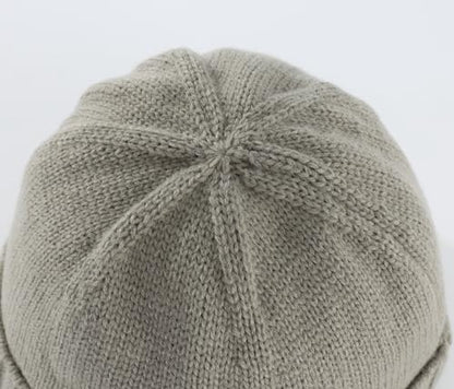 Home Prefer Mens Winter Hat Knit Earflap Hat Stocking Caps with Ears Beanie Hat - color: Dusty Green