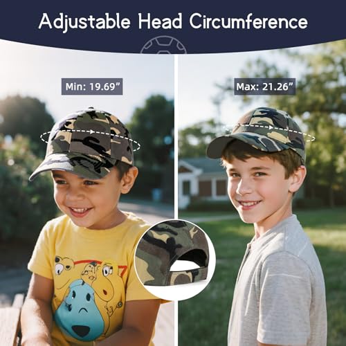Durio Toddler Baseball Hat Adjustable Kids Hat for Boys Ages 3-8 - color: A Army Green Camouflage