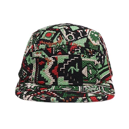 5 Panel Camper Hat | Multi-Color Unique Designs | Caps for Men & Women | Large or X-Large - color: Chenille Green, size: 7 1/4-7 3/8