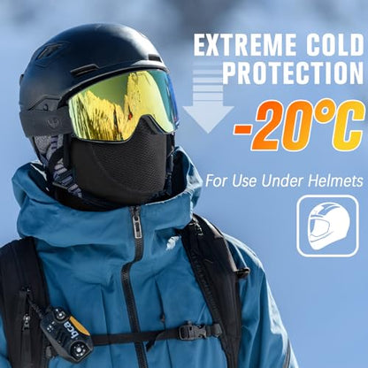 HASAGEI Ski Mask,Balaclava Face Mask for Men&Women,Winter Windproof and Warm,UV Protection Mask,Motorcycle Snowboard&Riding - color: Black
