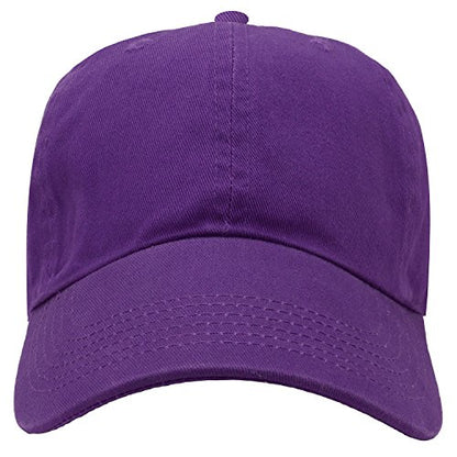 Falari Classic Baseball Cap Dad Hat 100% Cotton Soft Adjustable Size - color: Dark Purple