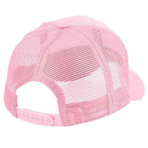 Falari Trucker Hat Baseball Cap Structured Plain Design 6 Panel, Adjustable Size - color: 1pk Pink