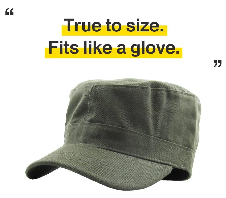 KBETHOS Cadet Army Cap Basic Everyday Military Style Hat (Now with STASH Pocket Version Available) - color: Olive Daily Cadet, size: Small