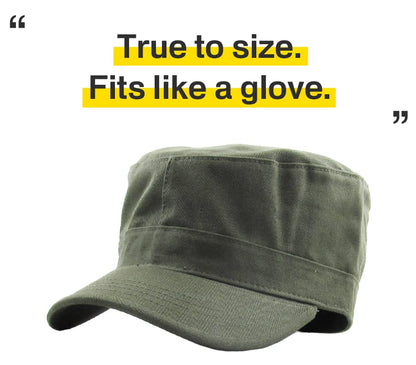 KBETHOS Cadet Army Cap Basic Everyday Military Style Hat (Now with STASH Pocket Version Available) - color: Olive Daily Cadet, size: Medium