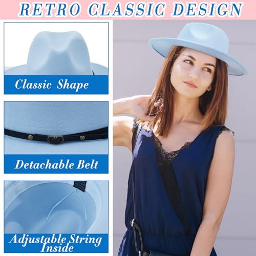 Hercicy 6 Pcs Fedora Hats for Women Men - color: Classic Color