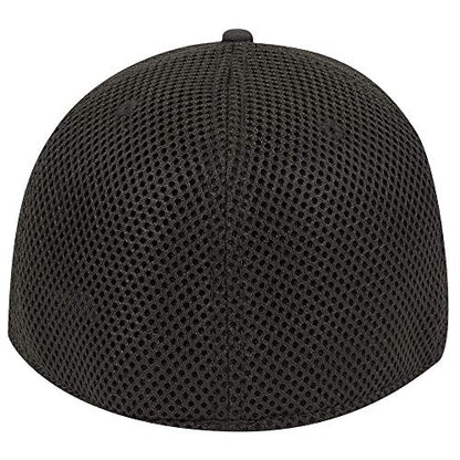 OTTO Flex Cotton Twill Air Mesh Back 6 Panel Low Profile Baseball Cap - color: Char. Gray, size: Large-X-Large