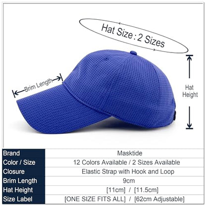 Long Brim Golf/Running Hat Full Mesh Baseball Cap Breathable - color: Royal-purple, size: X-Large-XX-Large