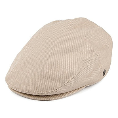 Lightweight Classic Cotton Ivy/Newsboy/Paperboy/Flat Cap Hat with Fixed Sizing and Satin Lining - color: Beige, size: X-Large