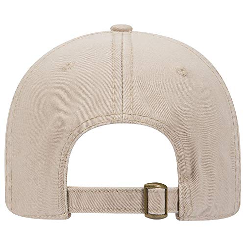 OTTO 6 Panel Low Profile Garment Washed Superior Cotton Twill - color: Khaki