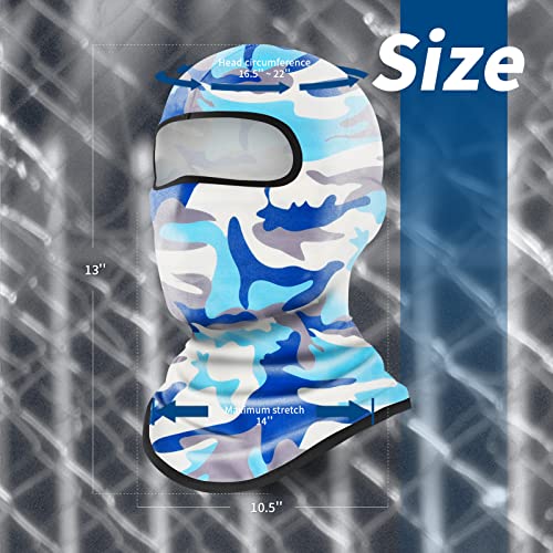 YESLIFE Summer Balaclava Ski Mask for Men&Women, Face Mask - color: Camo Blue