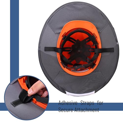 UNCO Industrial Hard Hat Sun Shield, Grey, Mesh, Reflective, Full & Standard Brim, Hard Hat Accessory - color: Grey, size: 1 Pack