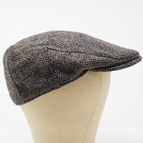 Nevis Flat Cap - 100% Handwoven Wool – Harris Tweed – Water Resistant - color: Partridge Brown, size: 7 3/4