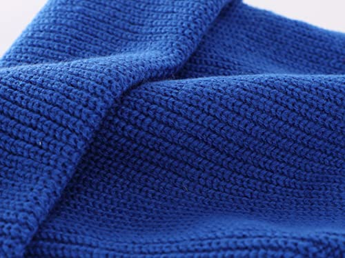 Connectyle 2 Pack Classic Cuffed Beanie Hat for Men & Women Warm Winter Knit Hat Thick Beanies Skull Cap Acrylic Watch Cap - color: Black+royal Blue