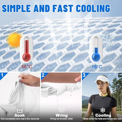 Sukeen Cooling Stretchy Sun Visor for Women Men UV Protection Cooling Hat - color: White