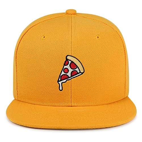JPAK Pizza Hip-Hop Snapback Hat Embroidered Baseball Cap Foodie - color: 09. Yellow