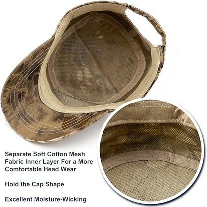 Loneshark Tactical Camo Military Hat Cadet Cap Army Flat Top - color: Desert, size: X-Large-XX-Large