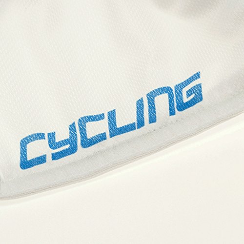 Weimostar Polyester Men Cycling Bike Bicycle Cap MTB Hat Sweat Wicking - color: White Blue