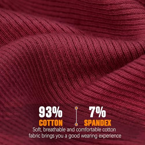 YANIKY Slouchy Beanie for Women, Mens Soft Cotton Beanie Hat, Double Layer Windproof Skull Cap for All Seasons - color: Red