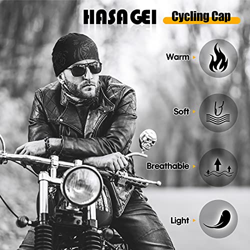 HASAGEI Beanies Skull Caps for Men, Women Warm Helmet Liner Cycling Cap Soft Lightweight Beanie Hat Antistatic Running Beanie - color: Tiger Stripe