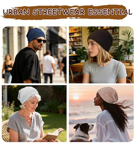 100% Cotton Thin Summer Slouchy Beanie Hat for Women Men Chemo Cap - color: 1pc Pink, size: Medium